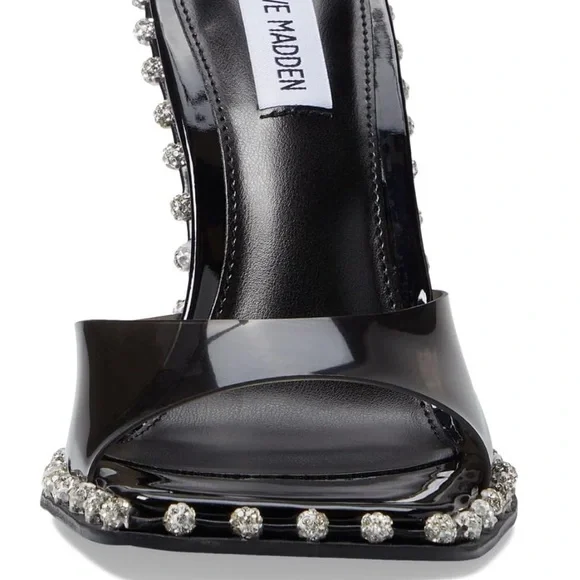 NWOB Steve Madden Women’s Zaylee Black Rhinestone Heels Size 8 - Sold Out - Picture 13 of 13